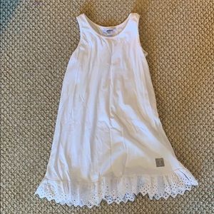 Naartjie White long ruffle dress